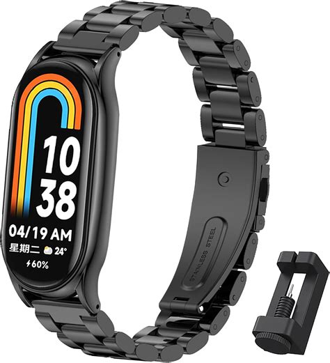 BDIG Xiaomi Mi Band 8 ile Uyumlu Metal Bileklik Mi Band 8 için