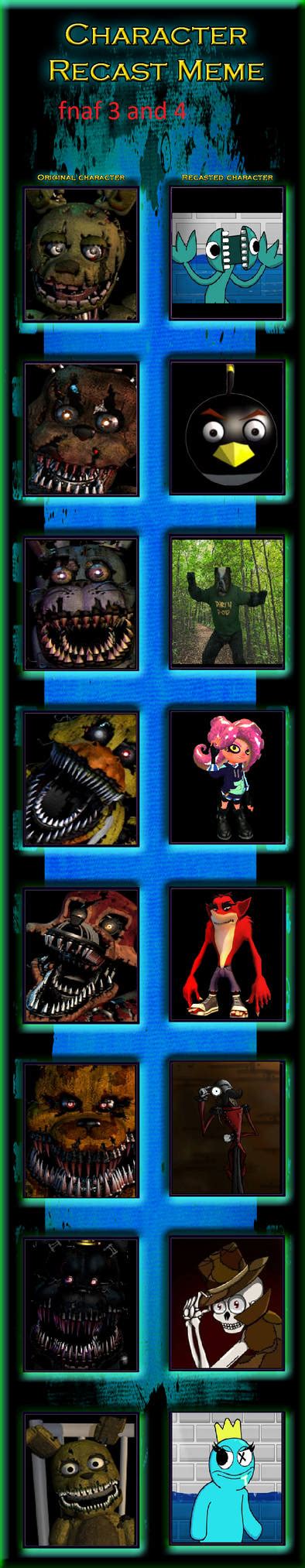 Fnaf 3 And 4 Cast Meme By Snivy0711 On Deviantart