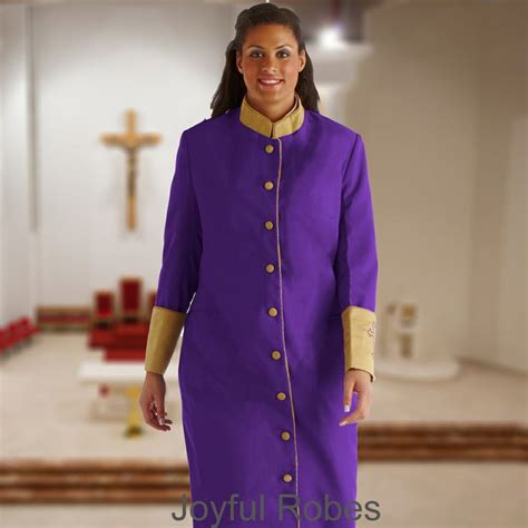 302 W Womens Clergypastor Robe Purplegold Women Pastors Women