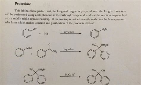 Solved Grignard Reaction Calculate The Percent Yield