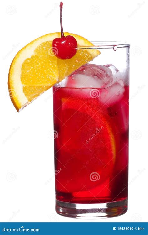 Red Alcohol Cocktail With Orange Slice Royalty Free Stock Images Image 15436019