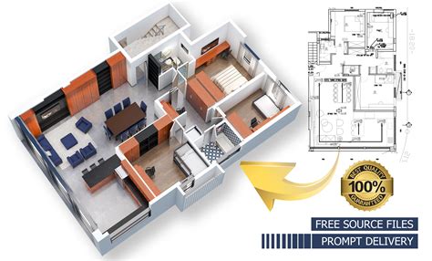 Create 2d Floor Plan To 3d Model Plan By Rdlpintu2011 50 Off