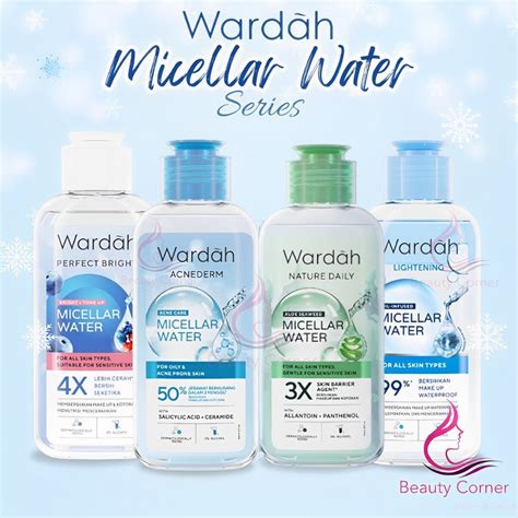 Jual Wardah Micellar Water Series Lightening Acnederm Perfect