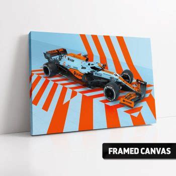 Mclaren Racing Iconic Gulf Livery Canvas Print Monaco 2021 Lando Norris