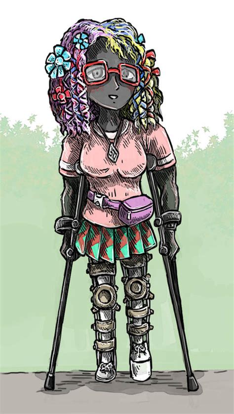 Commission: Stylish polio girl 3 by hielga on DeviantArt