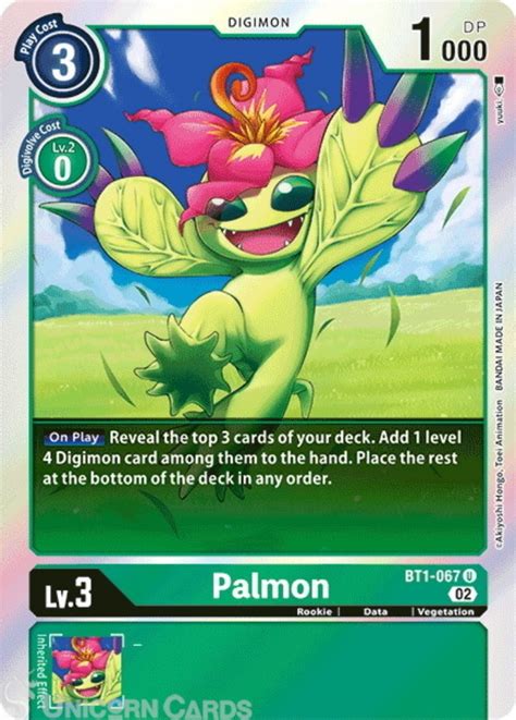 BT1 067 Palmon Uncommon Foil Digimon Card RB01 Resurgence