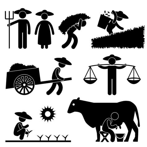 Indian Farmer Icon Vector