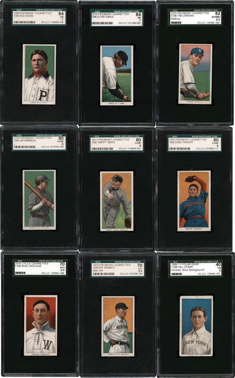 1909 1911 T206 Baseball Card Collection W Hall Of Famers 26 All PSA