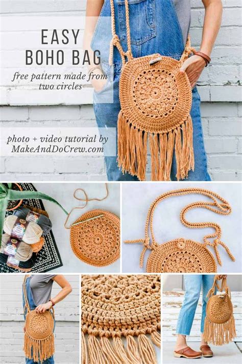 Easy Crochet Boho Circle Purse Pattern Free Pattern Crochet Boho Purse Purse Patterns Free