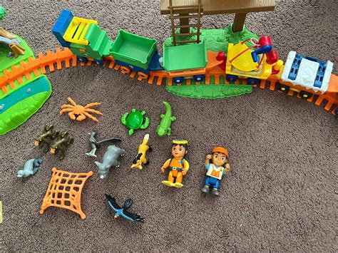 Vtg Nickelodeon Talking Go Diego Go Train Set And Accessories Tested