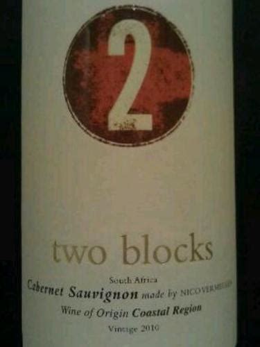 2017 Nico Vermeulen Two Blocks Cabernet Sauvignon Vivino US