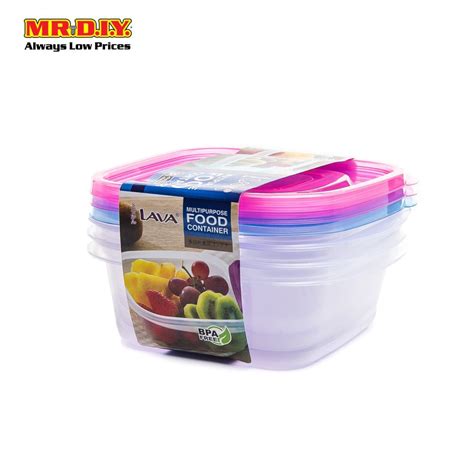 LAVA BPA Free Multipurpose Food Container 3 Pieces Shopee Malaysia