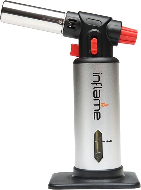 Amazon Co Jp Inflame Butane Cooking Torch With Fuel Gauge For Home And