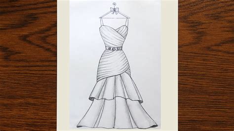 How To Draw A Beautiful Dress For Beginners