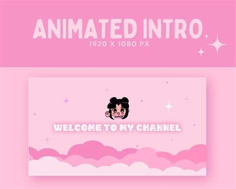 Ready to Use Cute Pink Kawaii Youtube Channel Kit Intro / Loading ...