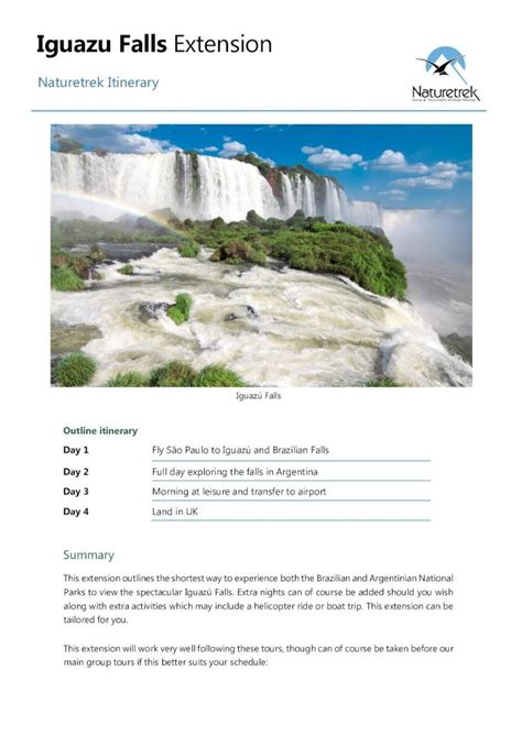 Pdf Iguazu Falls Extension Iguazu Falls Extension