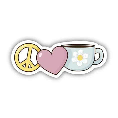 Peace, Love & Coffee - Vinyl Decal Sticker – Mellow Monkey