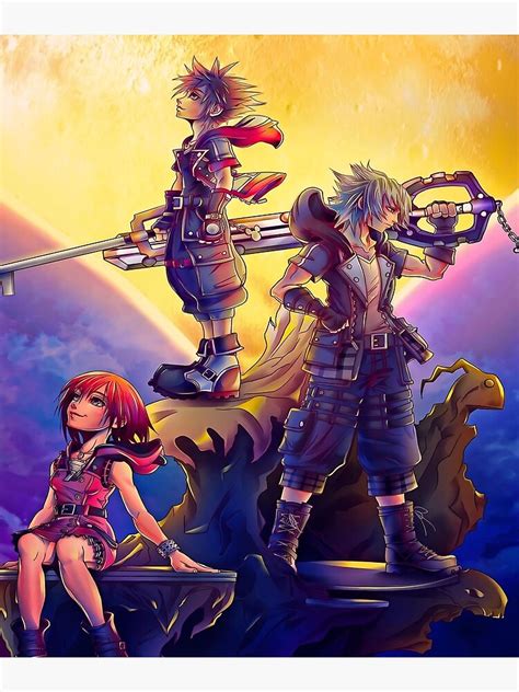 Kingdom Hearts Sora Team Poster For Sale By Romepleione Redbubble