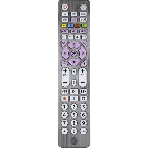 GE GE 6-Device Universal Remote Control, Streaming, Brushed Silver in ...