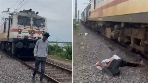 Reel Gone Wrong On Camera Telangana Boy Gets Hit By Speeding Train