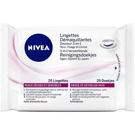 Nivéa Lingettes démaquillantes douceur peaux sèches et sensibles