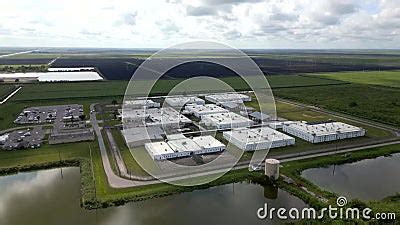 Aerial Drone Orbit South Bay Correctional Facility Florida USA Stock ...