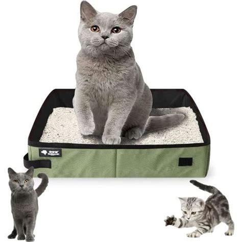 Bac à Litière Pliable et Portable pour Chat Toilette Portable pour