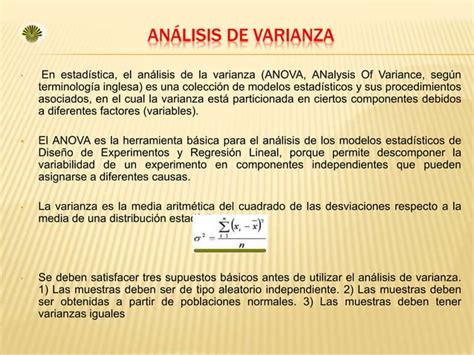 Análisis de varianza PPT