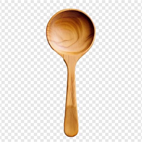 Wooden Spoon Isolated On Transparent Background Premium Ai Generated Psd