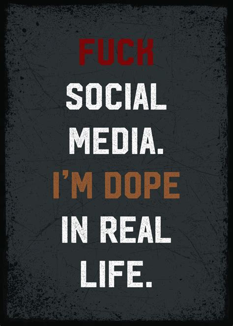 Fuck Social Media Poster Picture Metal Print Paint By Artistic Aura Special Art Posters