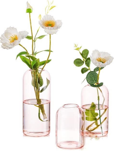 Amazon Glass Bud Vases For Flowers Hewory Blown Modern Small