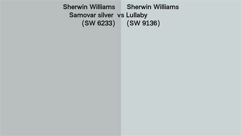 Sherwin Williams Samovar Silver Vs Lullaby Side By Side Comparison