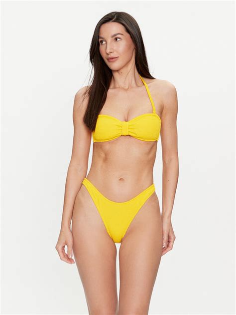 Hunkemöller Bikini partea de sus Crinkle 205678 Galben Modivo ro