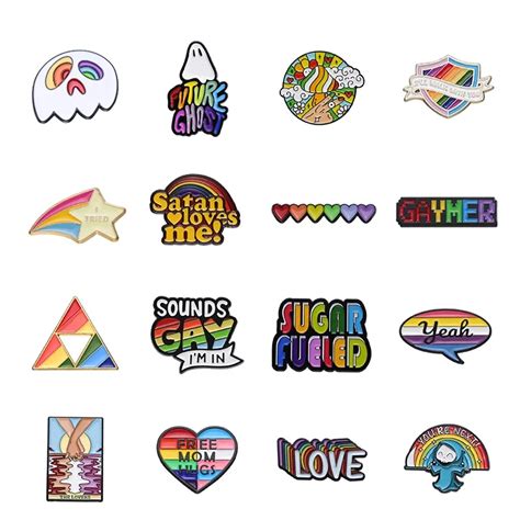 Love And Pride Gaymer Enamel Pins Rainbow Homosexual Brooch For Clothes