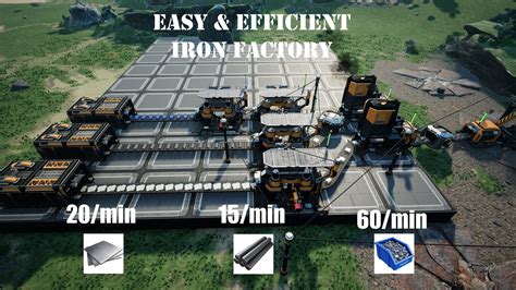 Easy Efficient Iron Factory Satisfactory Tutorial YouTube