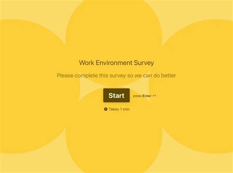 Work Environment Survey Template