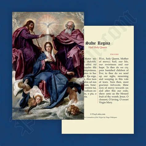 Hail Holy Queen Latin-English Prayer Card - Praying Latin