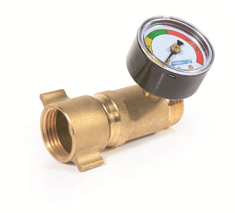 Camco Rv Water Pressure Regulator W Gauge Brass Camco Rv Fresh Water Cam40064