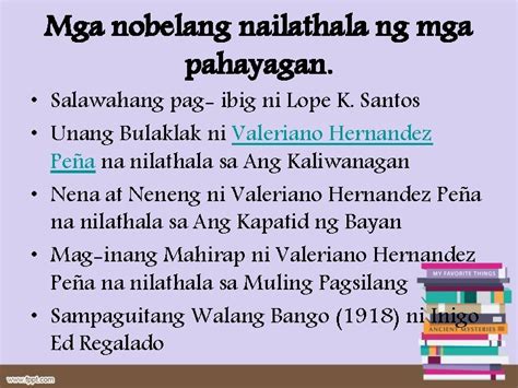 Kaligirang Kasaysayan Ng Nobela Sa Pilipinas Mga Impluwensya