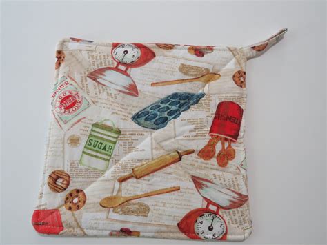 Handmade Potholder Kitchen Hot Pad Etsy