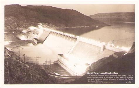 Night View, Grand Coulee Dam – Global Postcard Sales