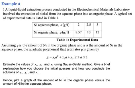 Solved Examples A Liquid Liquid Extraction Process Chegg