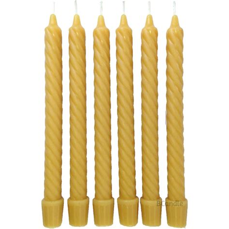 100 Beeswax Spiral Twist Taper Candles Organic 8 Tall 34 Thick