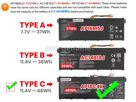Original AC14B13J AC14B18J Laptop Battery For Acer Aspire, 46% OFF