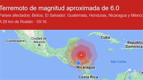 Terremotos Hoy Honduras Se Registr Un Sismo De De Magnitud Cerca