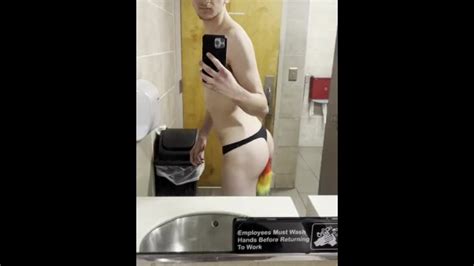 Playing With My Tail In Public Restroom Pornhub Gay
