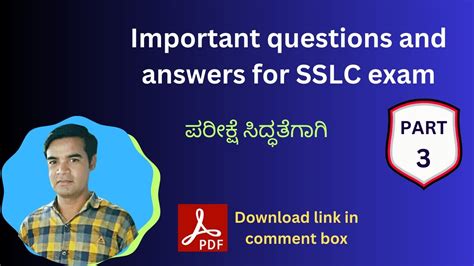 Important Questions And Answers For SSLC Exam Part 3 10th Class Exam