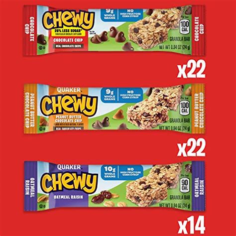 Quaker Chewy Granola Bars 3 Flavor Variety Pack58 Count Pack Of 1