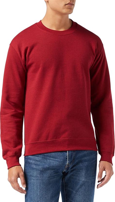 Gildan Mens 5050 Adult Crewneck Sweatshirt Red Antique Cherry Red