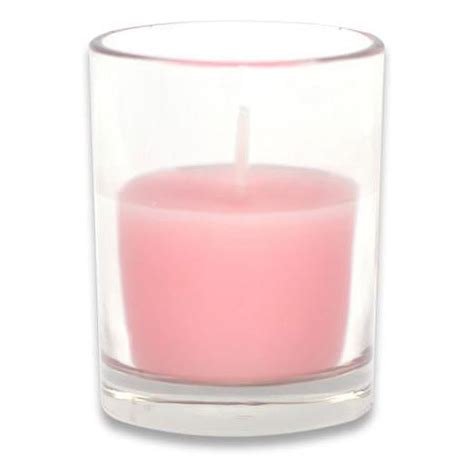 Jeco Cvz 022 Round Glass Votive Candles Light Rose 12 Piece Per Box